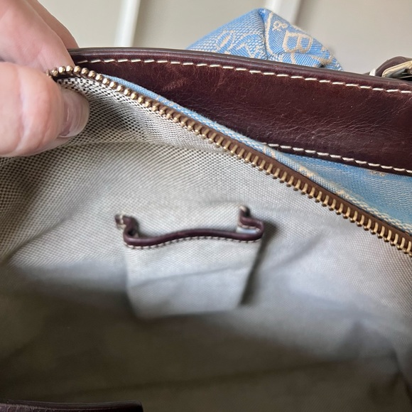 NWOT Vintage DOONEY & BOURKE Bag in Blue/Cream - Picture 15 of 16